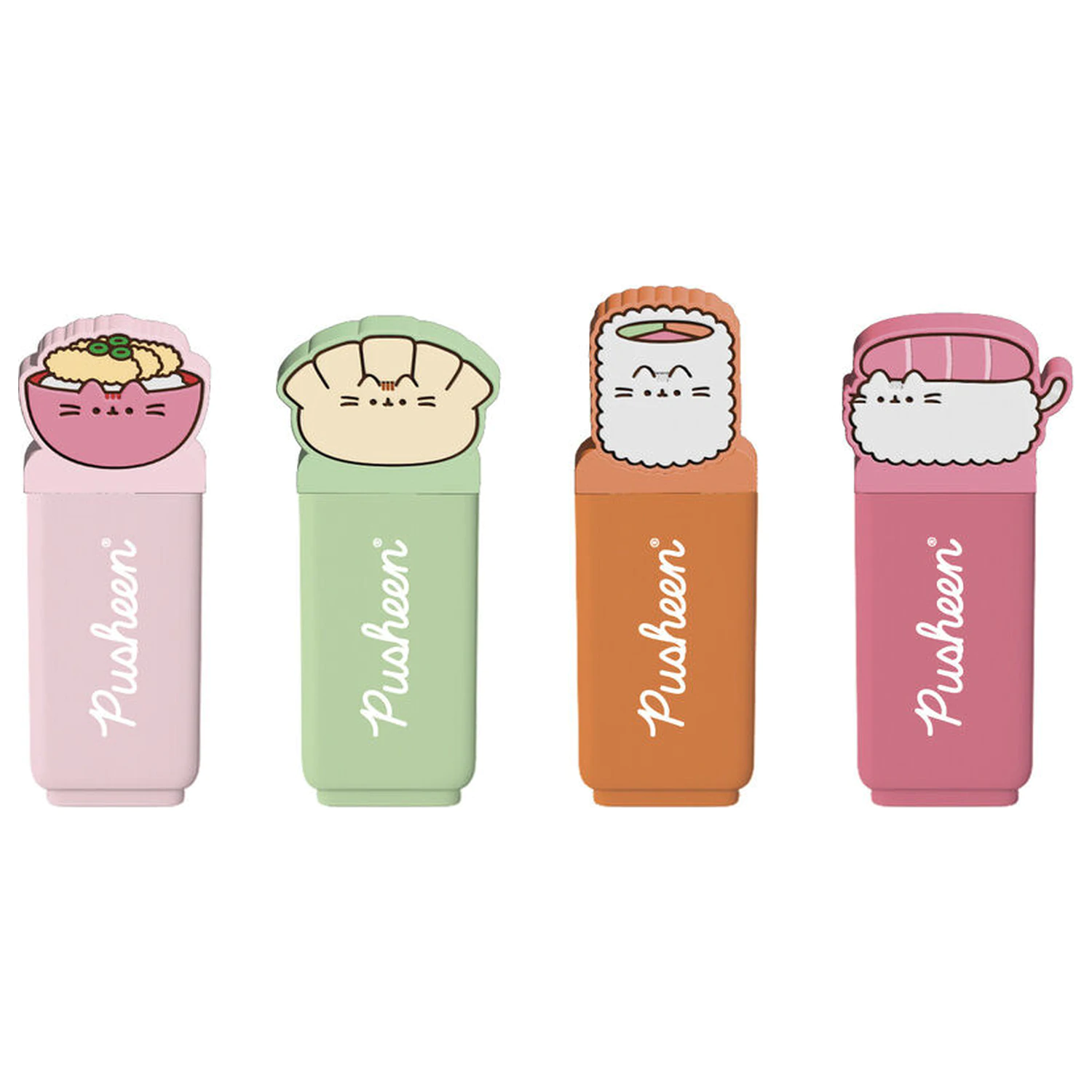 Pusheen Sushi Roll set od 4 markera s topperom fotografija proizvoda