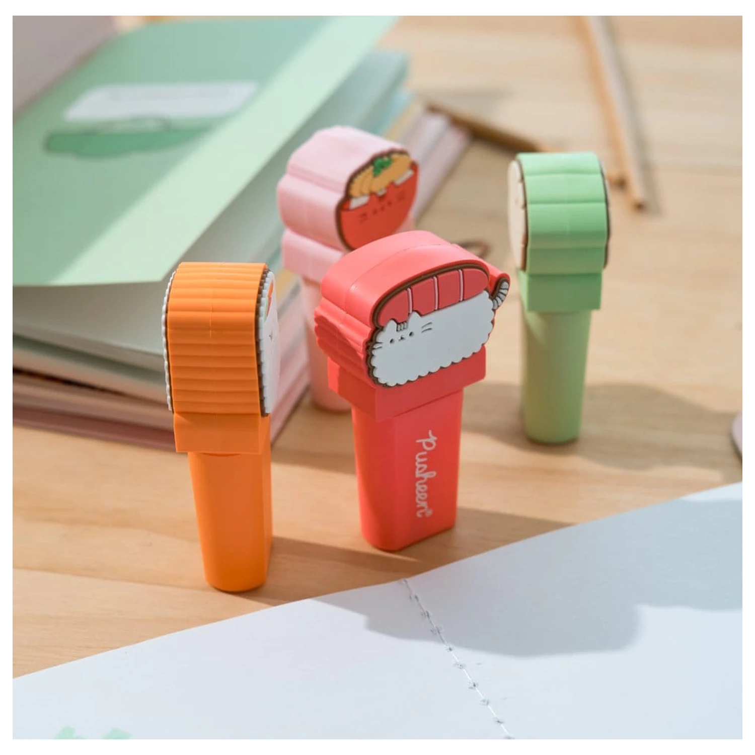 Pusheen Sushi Roll set od 4 markera s topperom fotografija proizvoda
