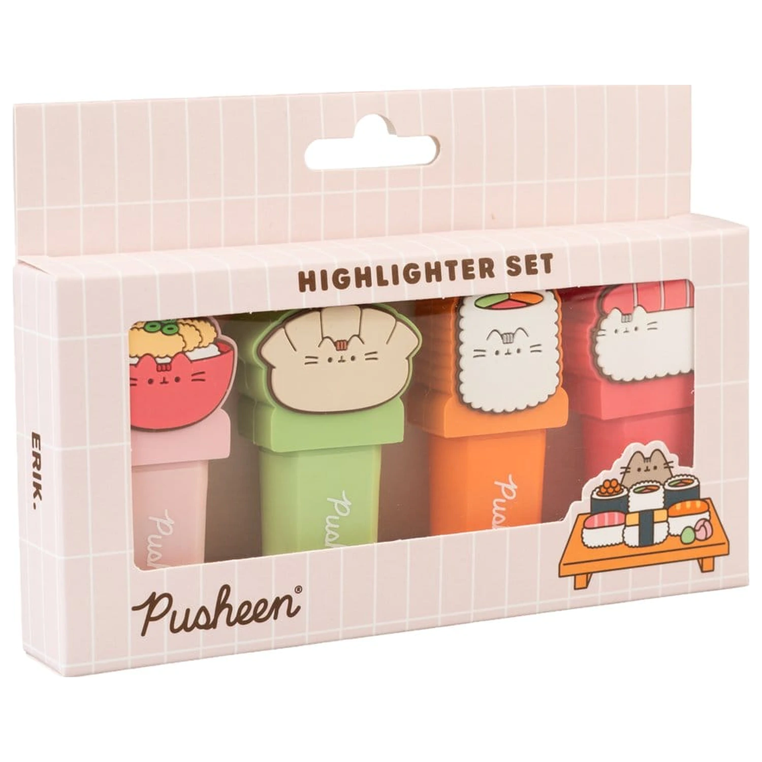 Pusheen Sushi Roll set od 4 markera s topperom fotografija proizvoda