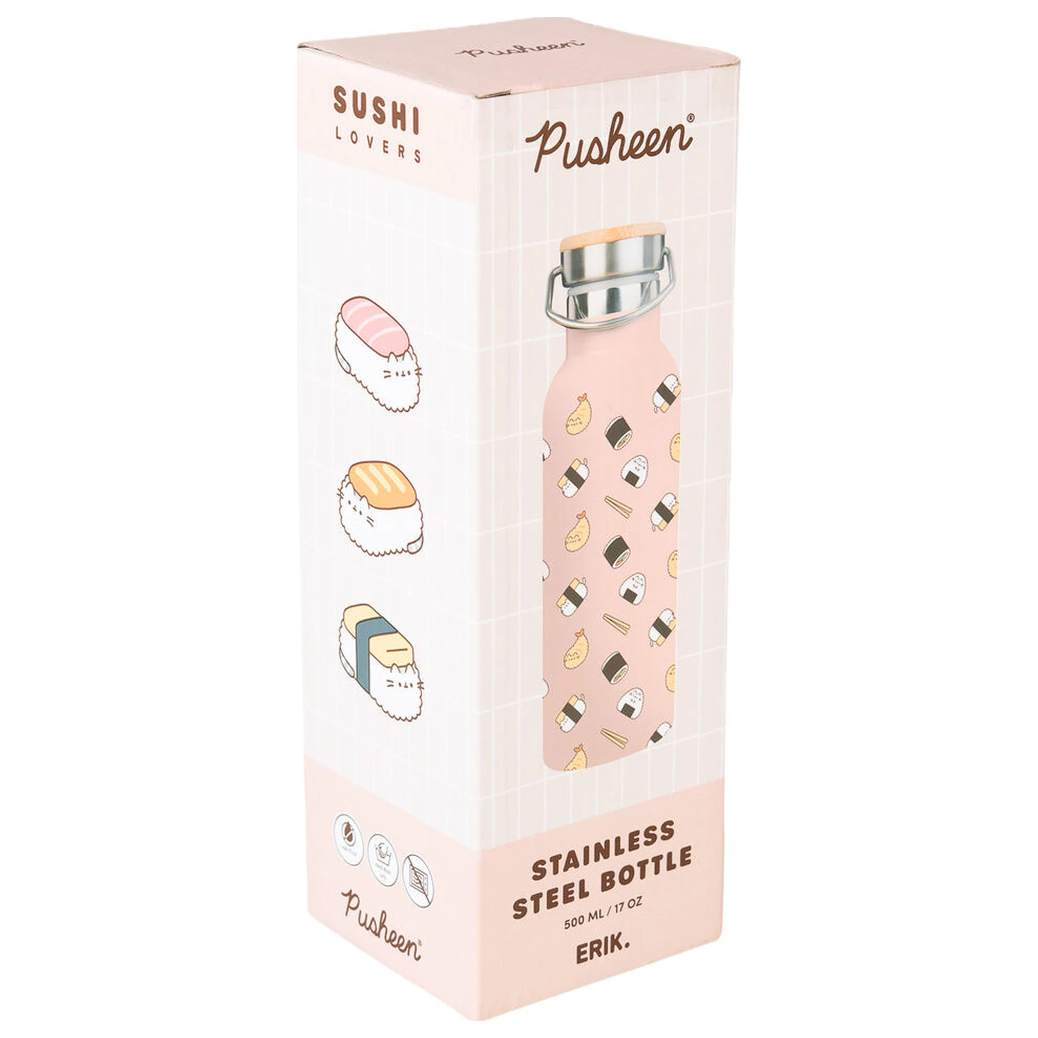 Pusheen Sushi Roll metalna boca fotografija proizvoda