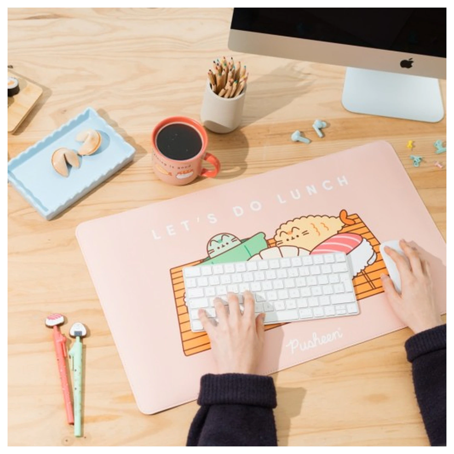 Pusheen Sushi Roll podloga za stol za igranje fotografija proizvoda
