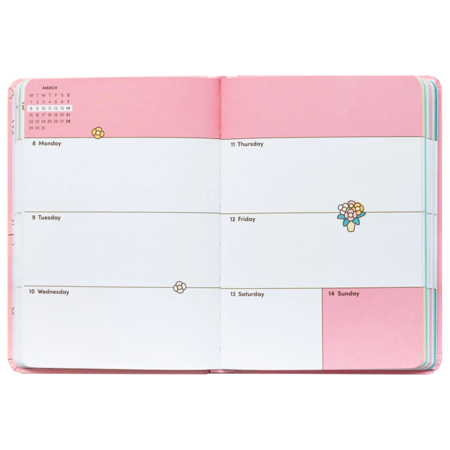 Pusheen Academic Planner Tropical Vacation 2026./27. A6 *Engleska verzija* fotografija proizvoda