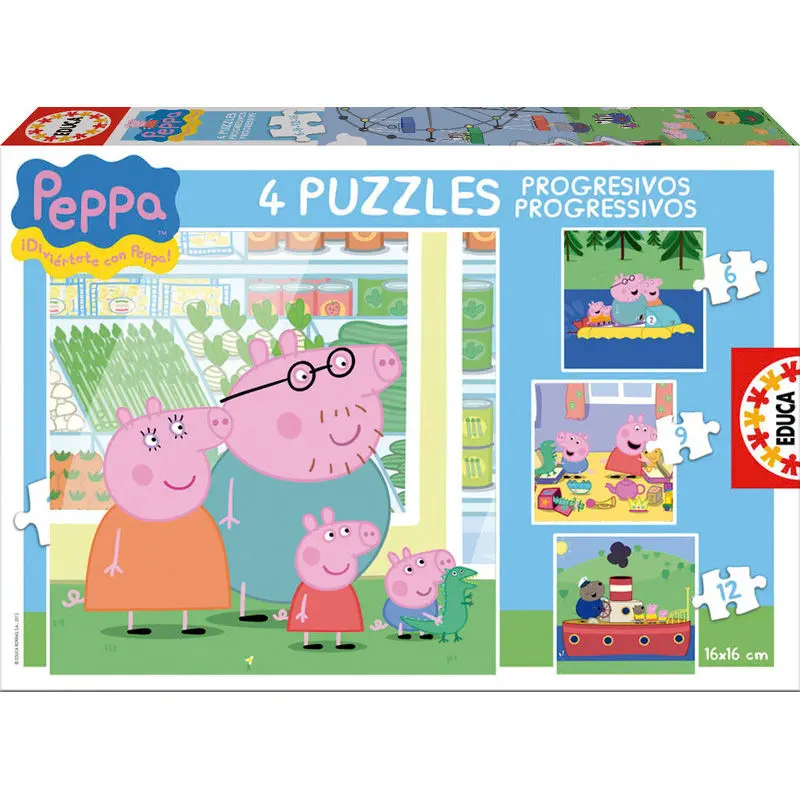 Peppa Pig Progressive puzzle 6-9-12-16 dijelova fotografija proizvoda