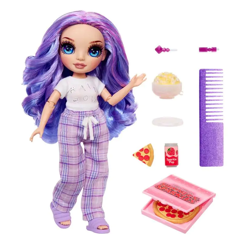 Rainbow High pidžama party Violet lutka 22cm fotografija proizvoda