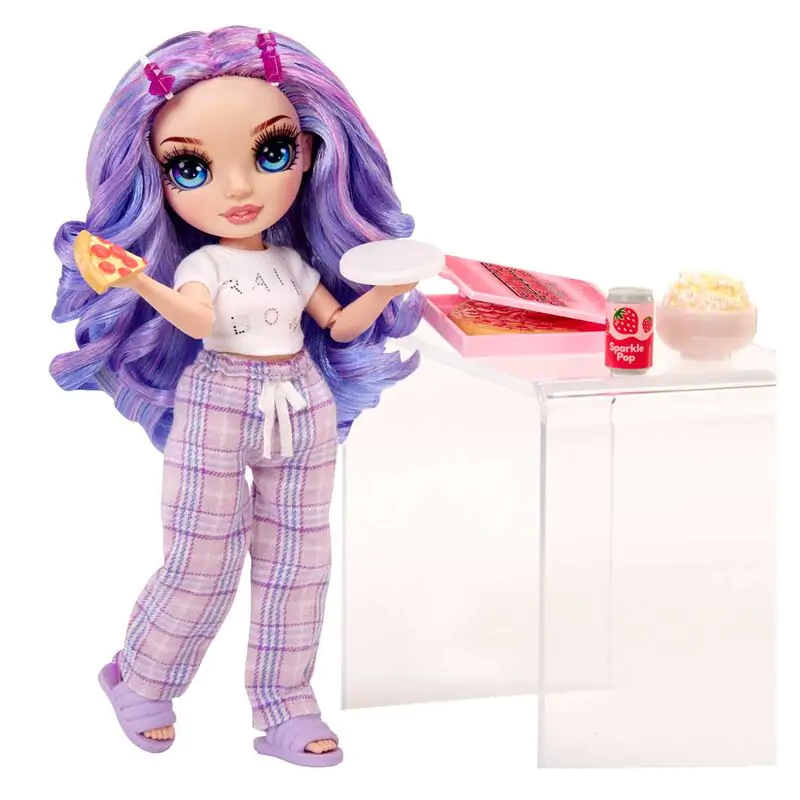Rainbow High pidžama party Violet lutka 22cm fotografija proizvoda