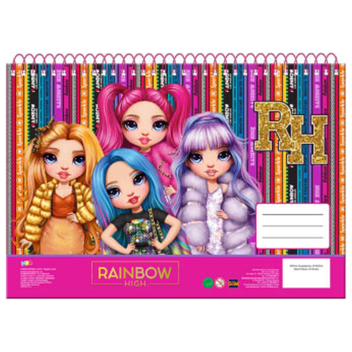 Rainbow High A/4 Spiralni Sketchbook, 30 listova fotografija proizvoda