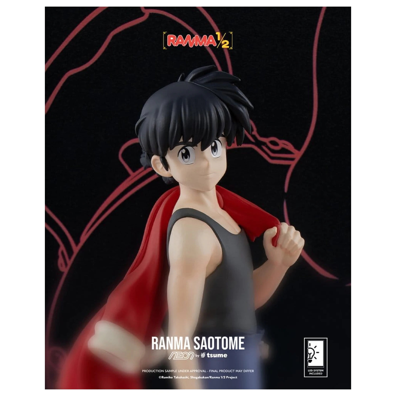 Ranma Neon Figura 1/9 Ranma Saotome Boy 20 cm fotografija proizvoda