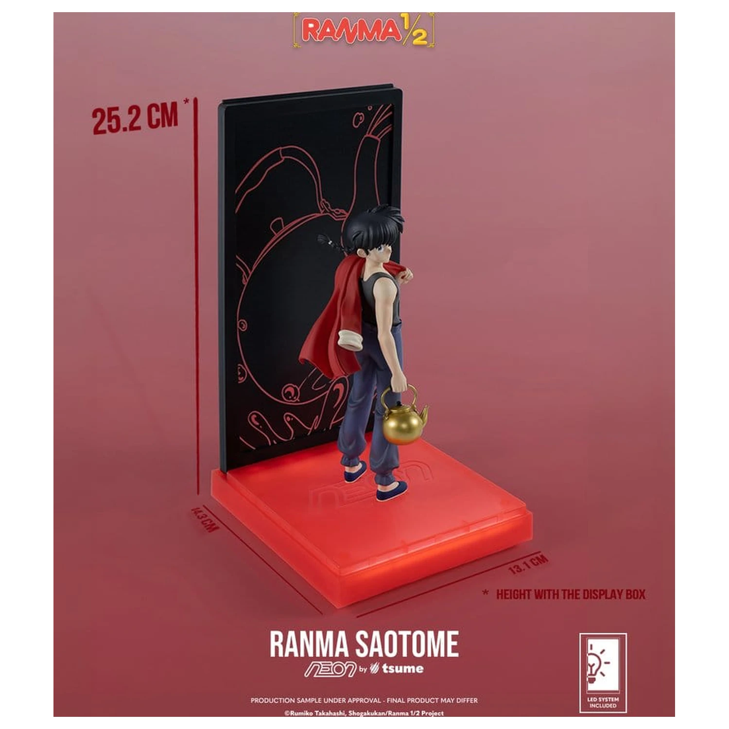 Ranma Neon Figura 1/9 Ranma Saotome Boy 20 cm fotografija proizvoda