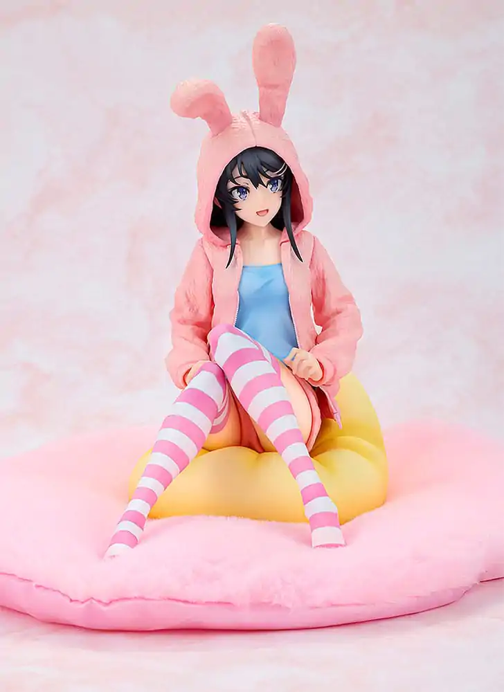 Rascal Does Not Dream of a Knapsack Kid PVC Kip 1/7 Mai Sakurajima Hoodie Look Rabbit Ears Ver. 18 cm fotografija proizvoda