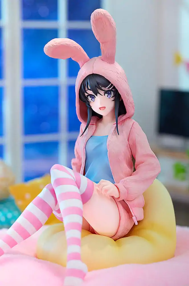 Rascal Does Not Dream of a Knapsack Kid PVC Kip 1/7 Mai Sakurajima Hoodie Look Rabbit Ears Ver. 18 cm fotografija proizvoda