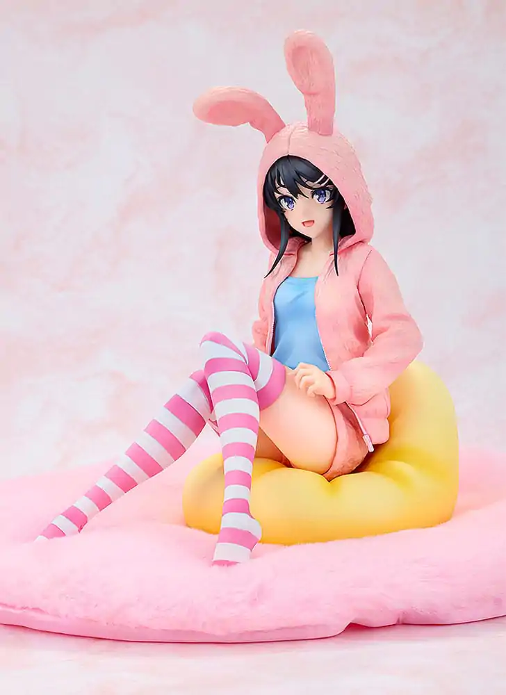 Rascal Does Not Dream of a Knapsack Kid PVC Kip 1/7 Mai Sakurajima Hoodie Look Rabbit Ears Ver. 18 cm fotografija proizvoda