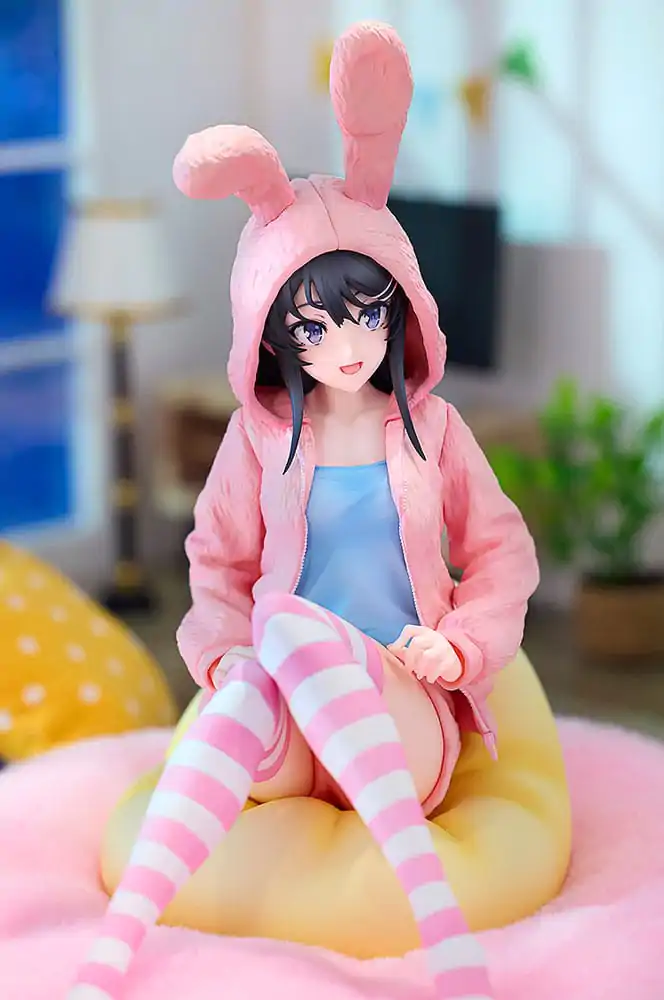 Rascal Does Not Dream of a Knapsack Kid PVC Kip 1/7 Mai Sakurajima Hoodie Look Rabbit Ears Ver. 18 cm fotografija proizvoda