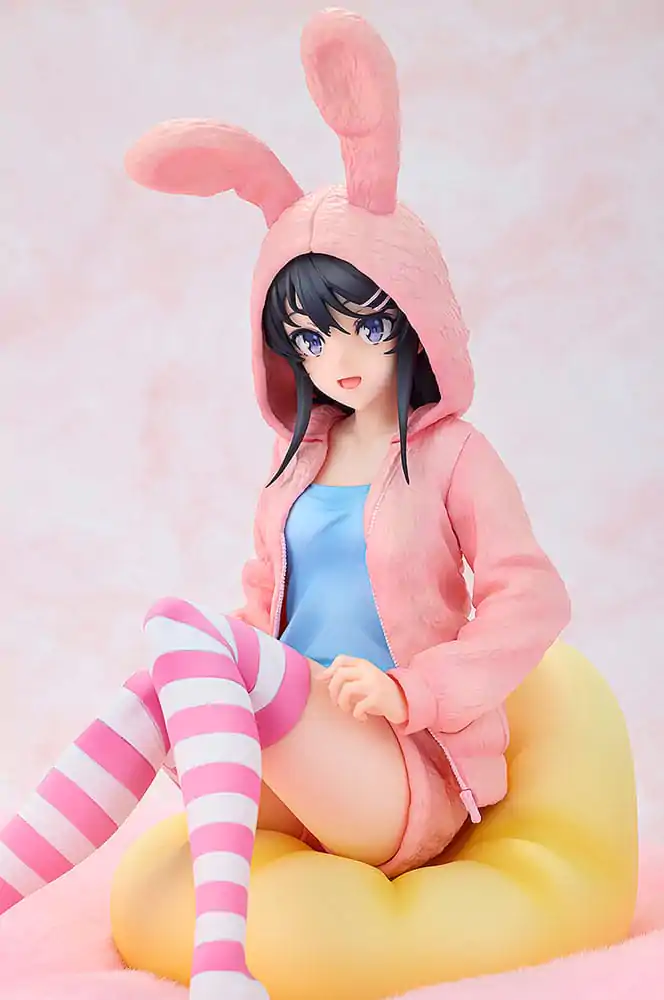 Rascal Does Not Dream of a Knapsack Kid PVC Kip 1/7 Mai Sakurajima Hoodie Look Rabbit Ears Ver. 18 cm fotografija proizvoda