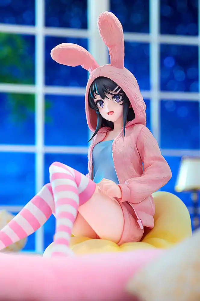 Rascal Does Not Dream of a Knapsack Kid PVC Kip 1/7 Mai Sakurajima Hoodie Look Rabbit Ears Ver. 18 cm fotografija proizvoda