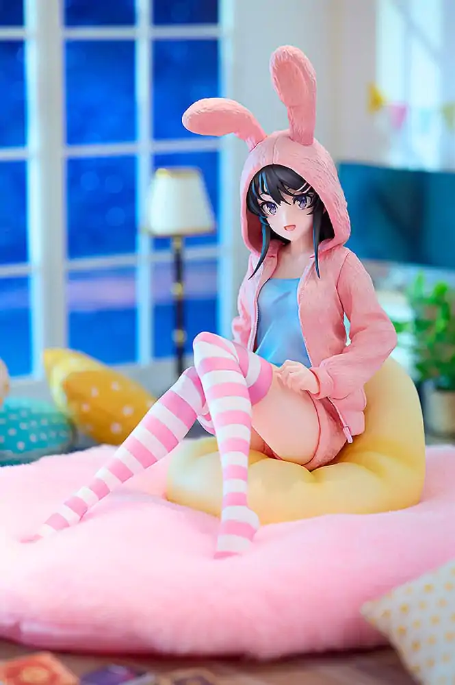 Rascal Does Not Dream of a Knapsack Kid PVC Kip 1/7 Mai Sakurajima Hoodie Look Rabbit Ears Ver. 18 cm fotografija proizvoda