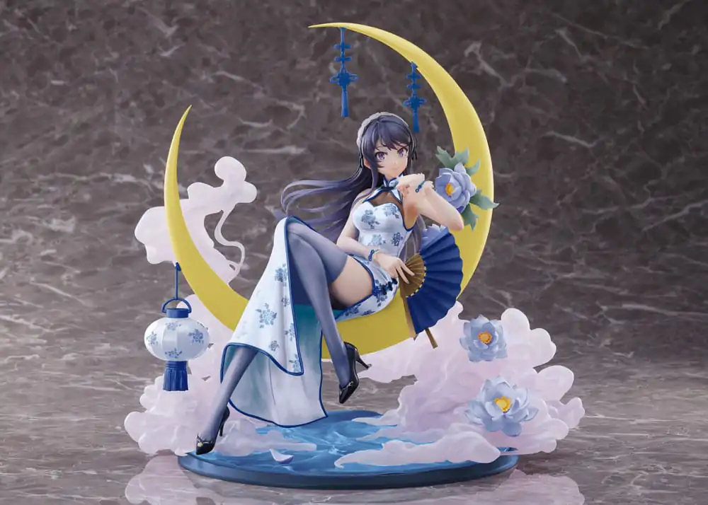 Rascal Does Not Dream of Bunny Girl Senpai PVC Kip 1/7 Mai Sakurajima White Mandarin Dress Ver. 25 cm fotografija proizvoda