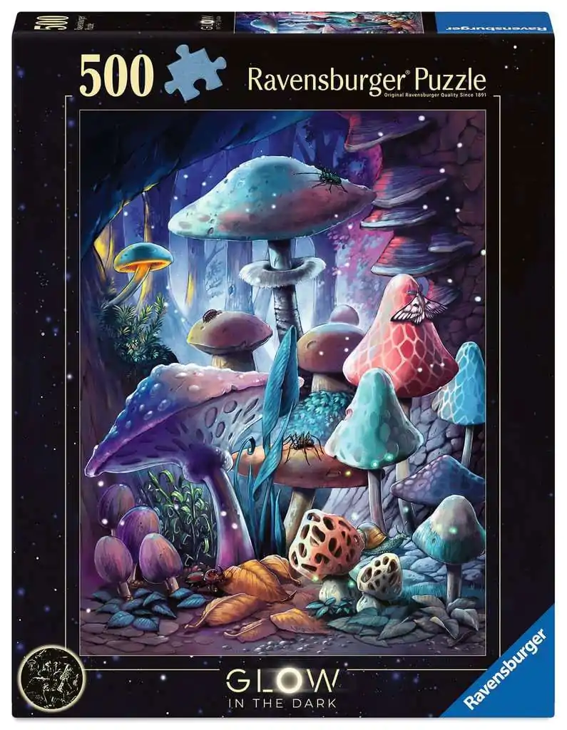 Ravensburger slagalica koja svijetli u mraku Moonlight Mushrooms (500 komada) fotografija proizvoda