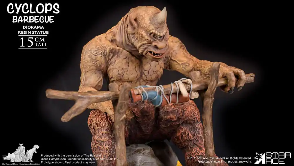 Ray Harryhausen Diorama 1/8 Cyclops Barbecue Scene 17 cm fotografija proizvoda