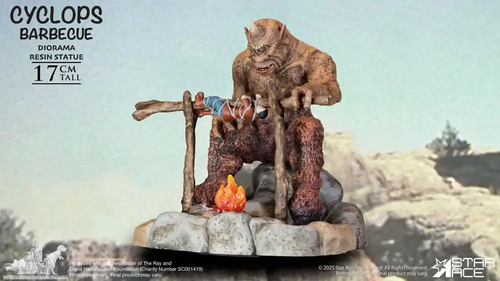 Ray Harryhausen Diorama 1/8 Cyclops Barbecue Scene 17 cm fotografija proizvoda