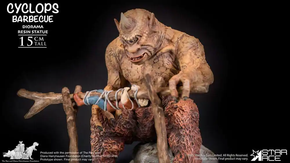 Ray Harryhausen Diorama 1/8 Cyclops Barbecue Scene 17 cm fotografija proizvoda