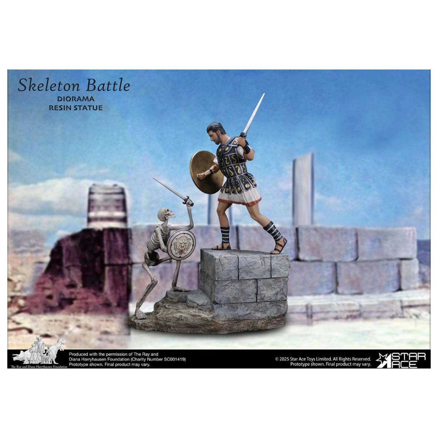Ray Harryhausen Diorama 1/8 Skeleton Battle Scene 30 cm fotografija proizvoda