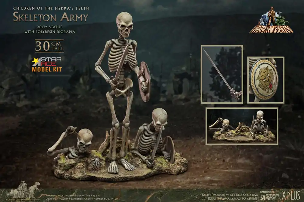 Ray Harryhausen&#039;s Resin Model Kit Djeca Hydra´s Teeth Vojska Kostura 30 cm fotografija proizvoda