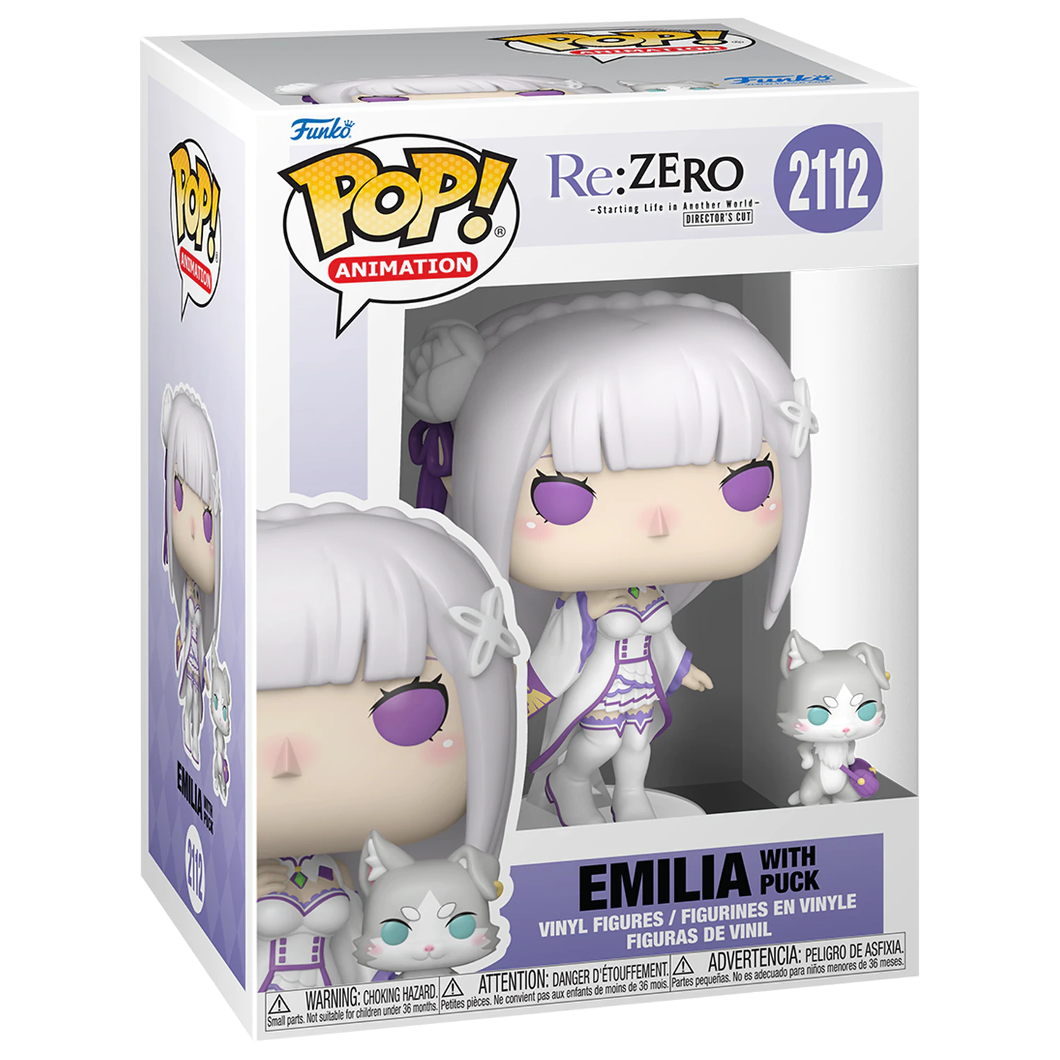 Re:Zero Funko POP!&Buddy Animation Vinilna figura Emilia s Puckom 9 cm fotografija proizvoda