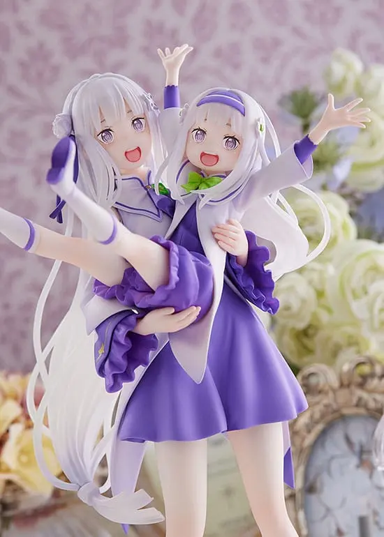 Re:Zero Starting Life in Another World PVC Kip 1/7 Emilia & Childhood Emilia 24 cm fotografija proizvoda