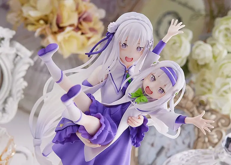 Re:Zero Starting Life in Another World PVC Kip 1/7 Emilia & Childhood Emilia 24 cm fotografija proizvoda