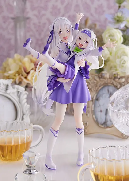 Re:Zero Starting Life in Another World PVC Kip 1/7 Emilia & Childhood Emilia 24 cm fotografija proizvoda