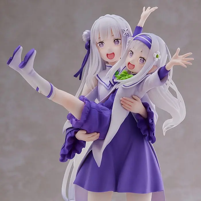 Re:Zero Starting Life in Another World PVC Kip 1/7 Emilia & Childhood Emilia 24 cm fotografija proizvoda