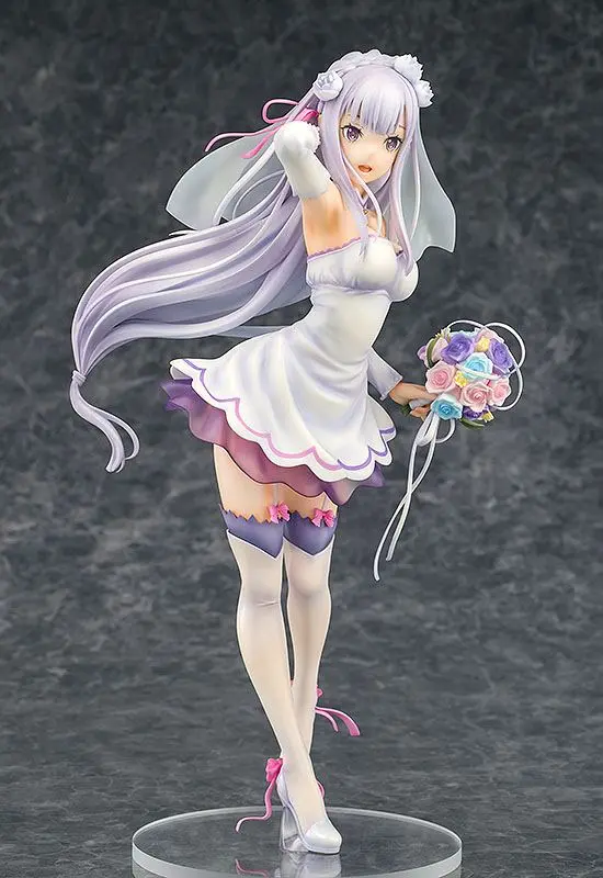 Re:ZERO -Starting Life in Another World- PVC Kip 1/7 Emilia Vjenčanje Ver. 25 cm fotografija proizvoda