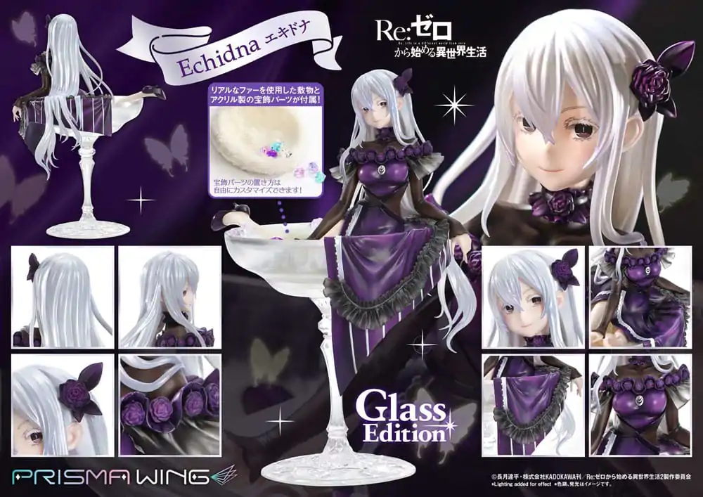 Re:ZERO Starting Life in Another World Prisma Wing PVC Kip 1/7 Echidna Glass Edition 24 cm fotografija proizvoda