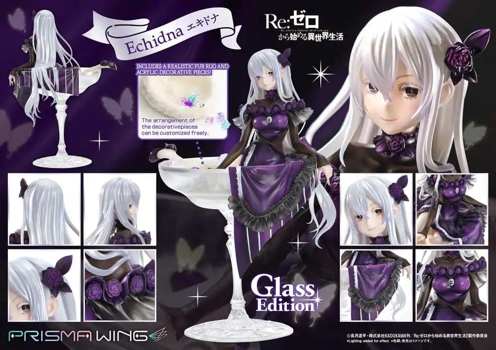 Re:ZERO Starting Life in Another World Prisma Wing PVC Kip 1/7 Echidna Glass Edition 24 cm fotografija proizvoda