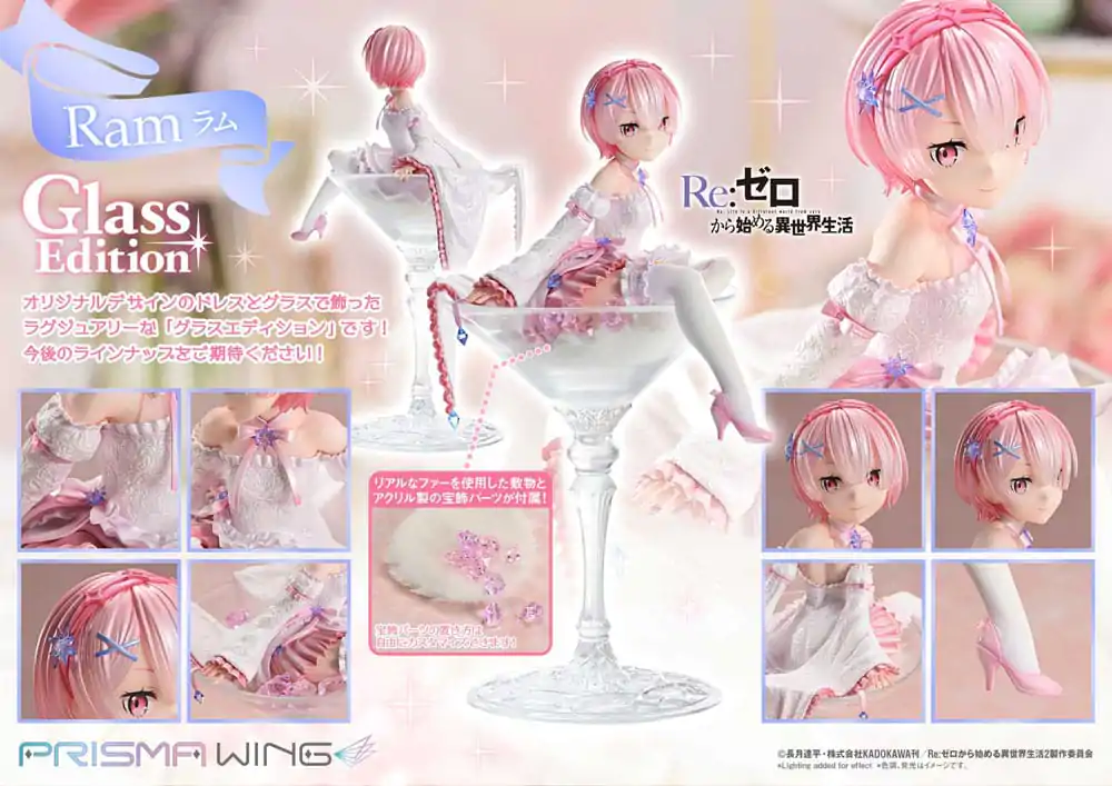 Re:ZERO Starting Life in Another World Prisma Wing PVC Kip 1/7 Ram Glass Edition 24 cm fotografija proizvoda