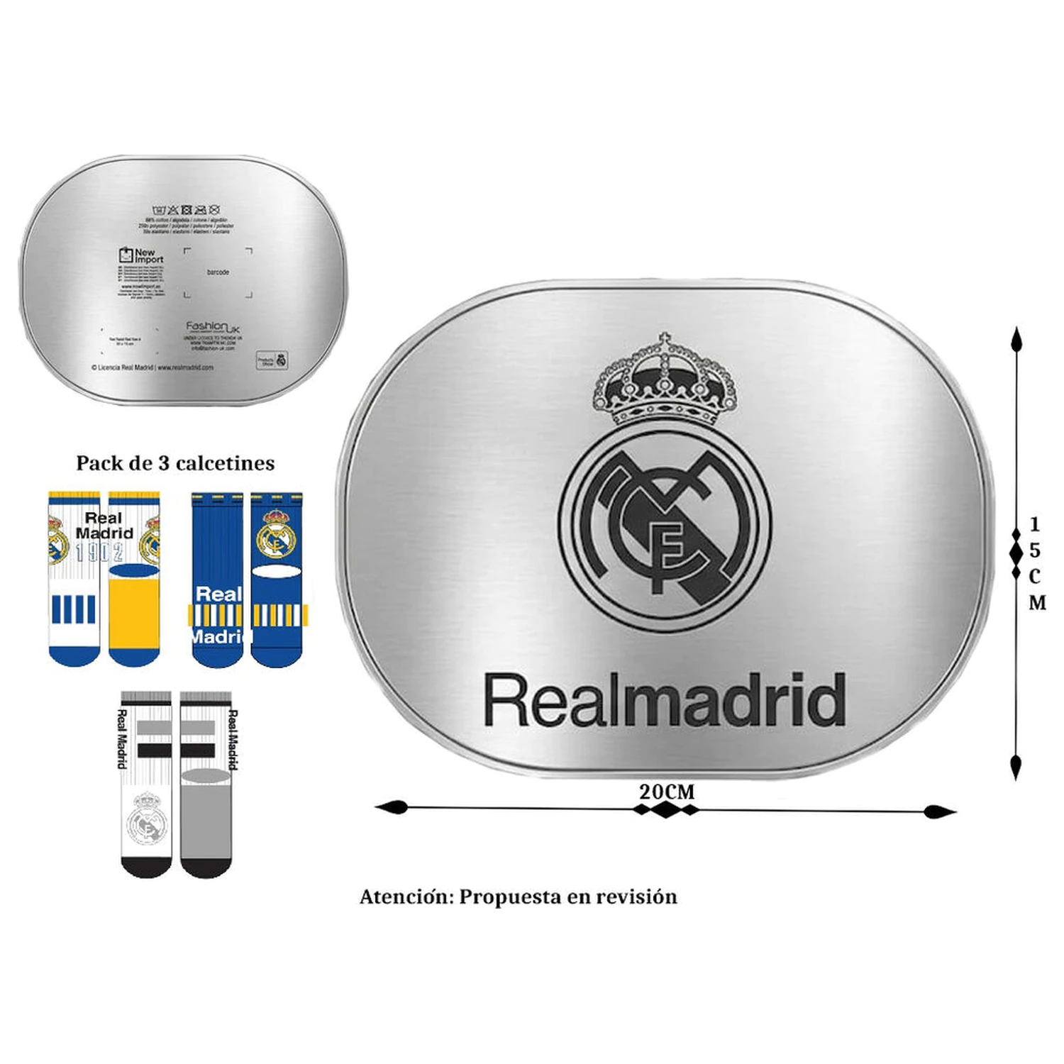 Real Madrid pakiranje 3 para čarapa fotografija proizvoda