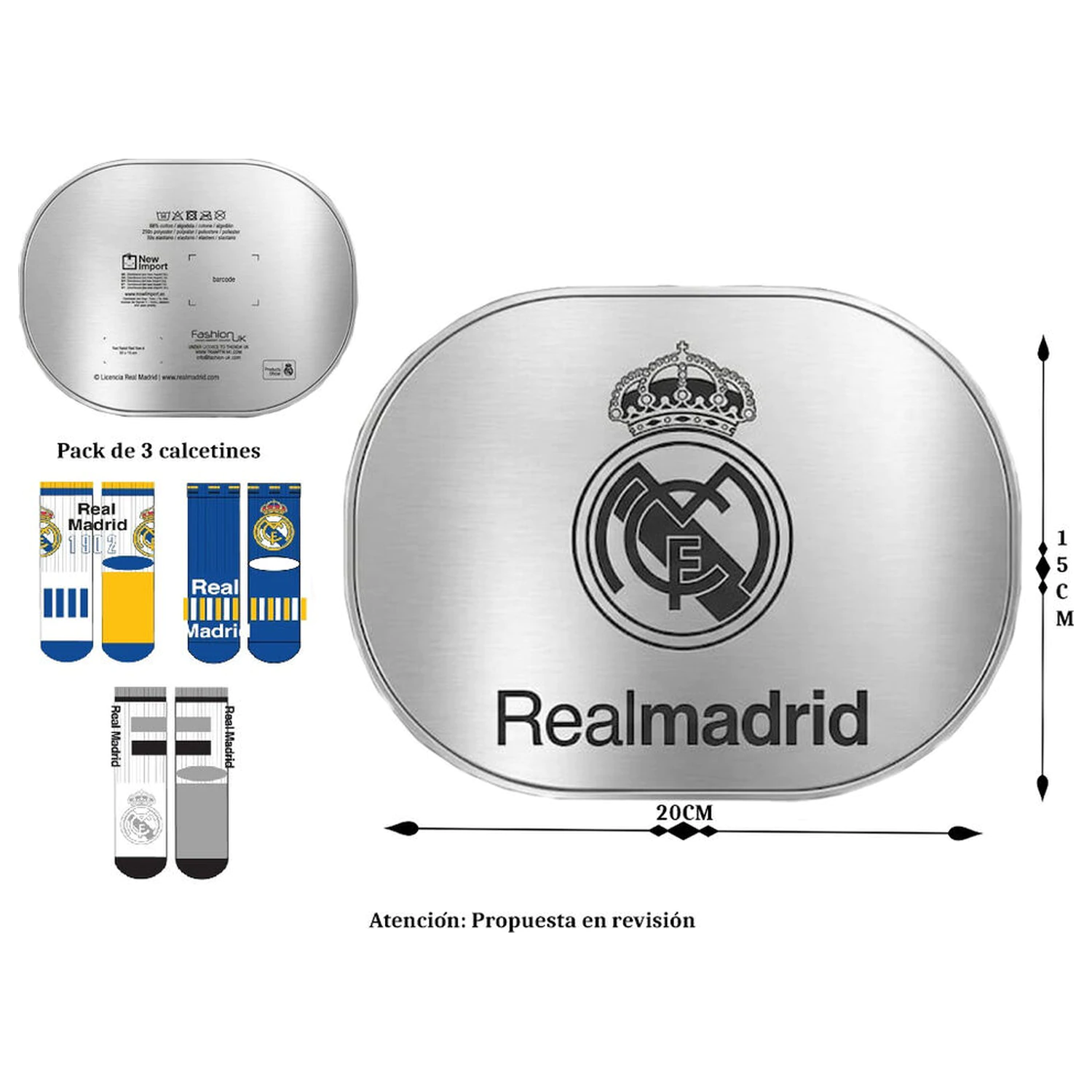 Real Madrid pakiranje 3 para čarapa fotografija proizvoda