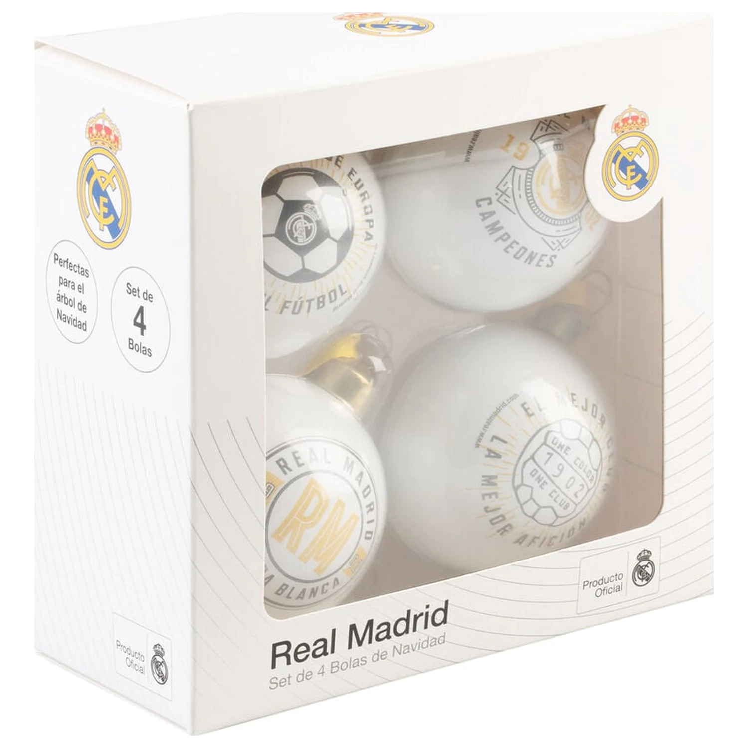 Real Madrid set od 4 božićne kuglice za bor fotografija proizvoda