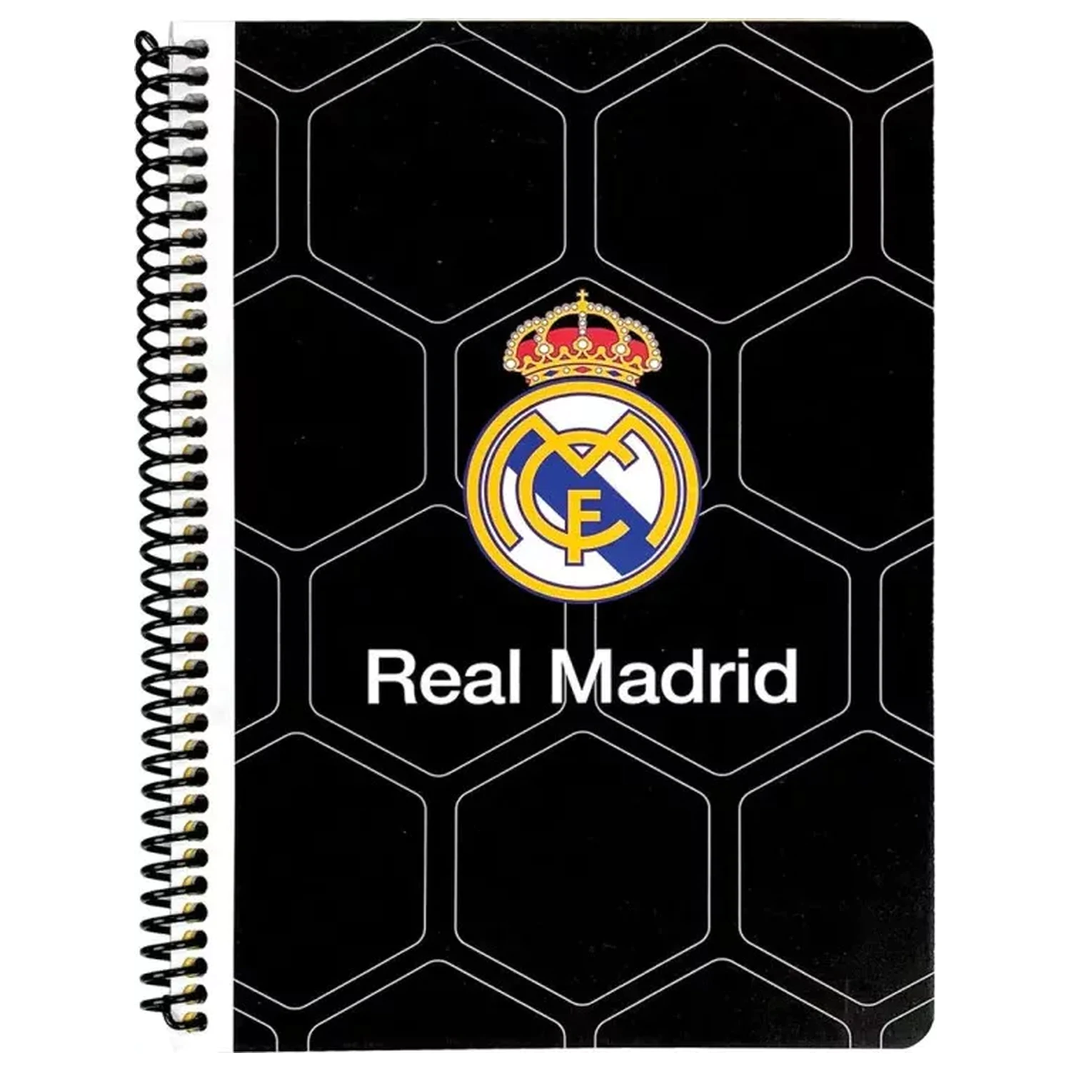 Real Madrid Black B/5 Lined Spiralna bilježnica, 70 stranica fotografija proizvoda