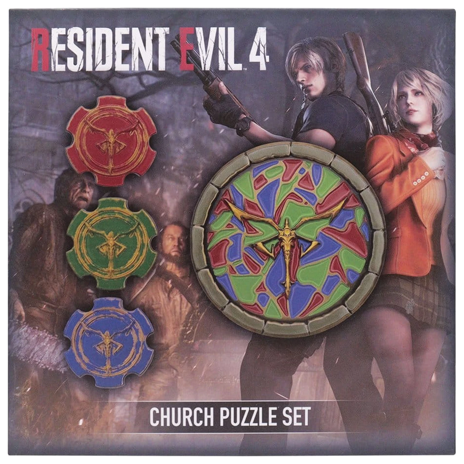 Resident Evil 4 Replika Crkvena Zagonetka Set Medaljona fotografija proizvoda