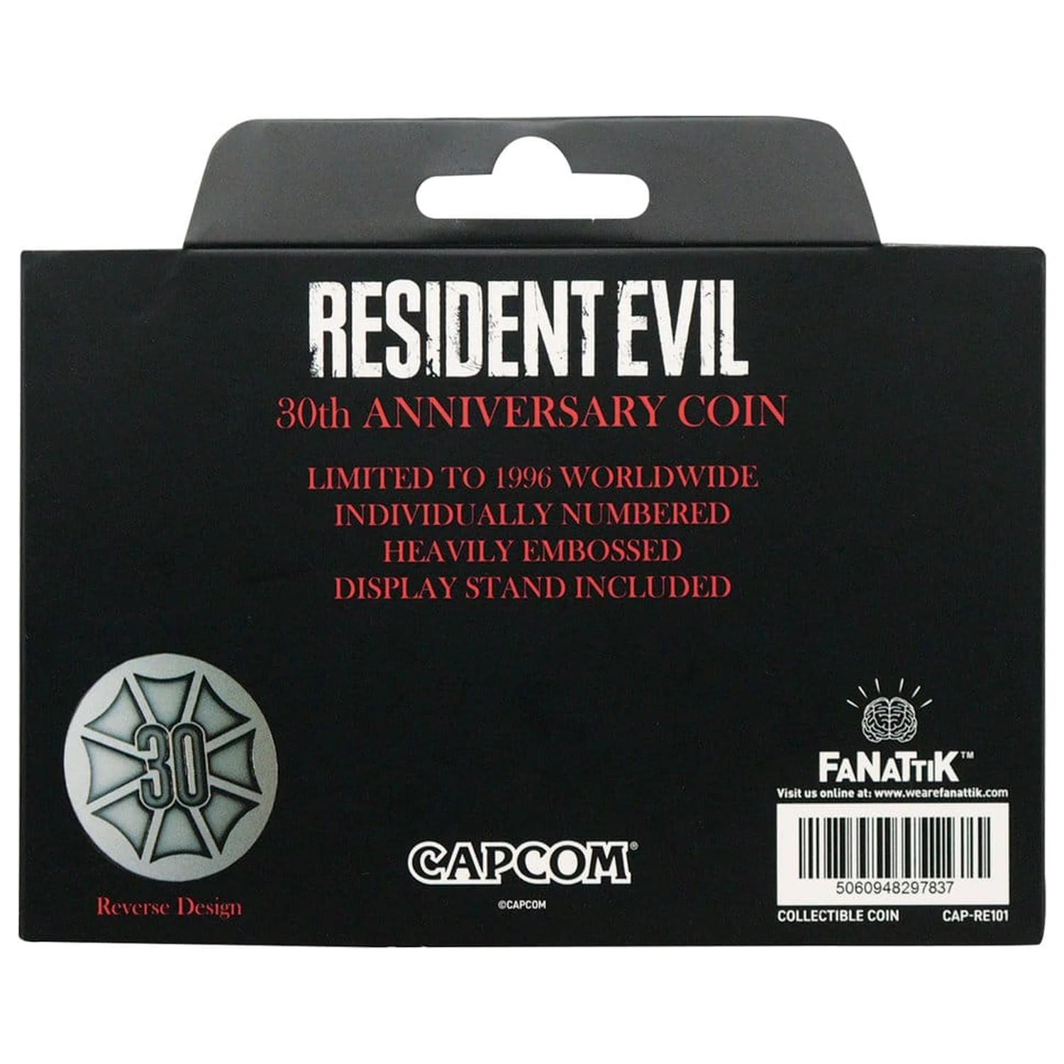 Resident Evil Kolekcionarski novčić 30. godišnjica fotografija proizvoda