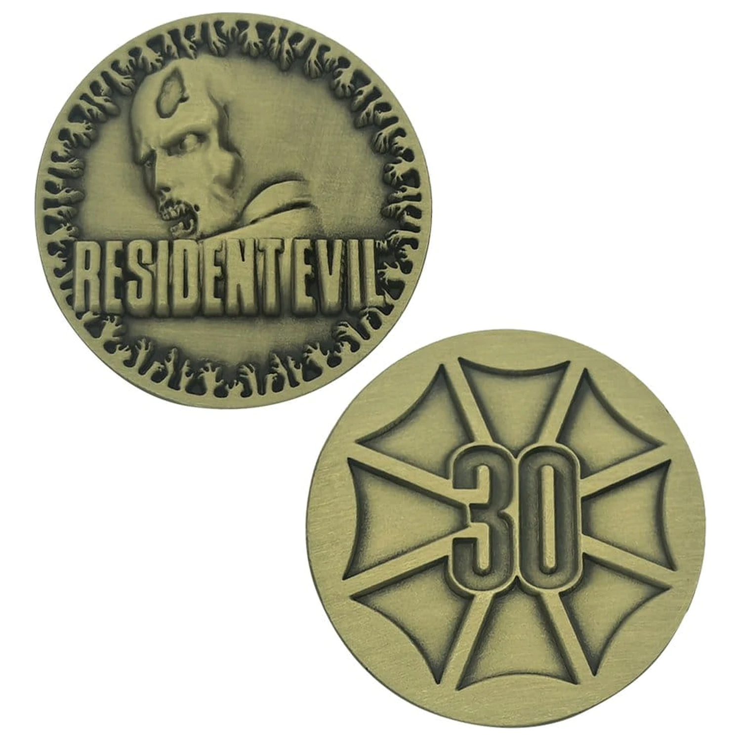 Resident Evil kolekcionarski novčić 30. godišnjica starinski mjed fotografija proizvoda