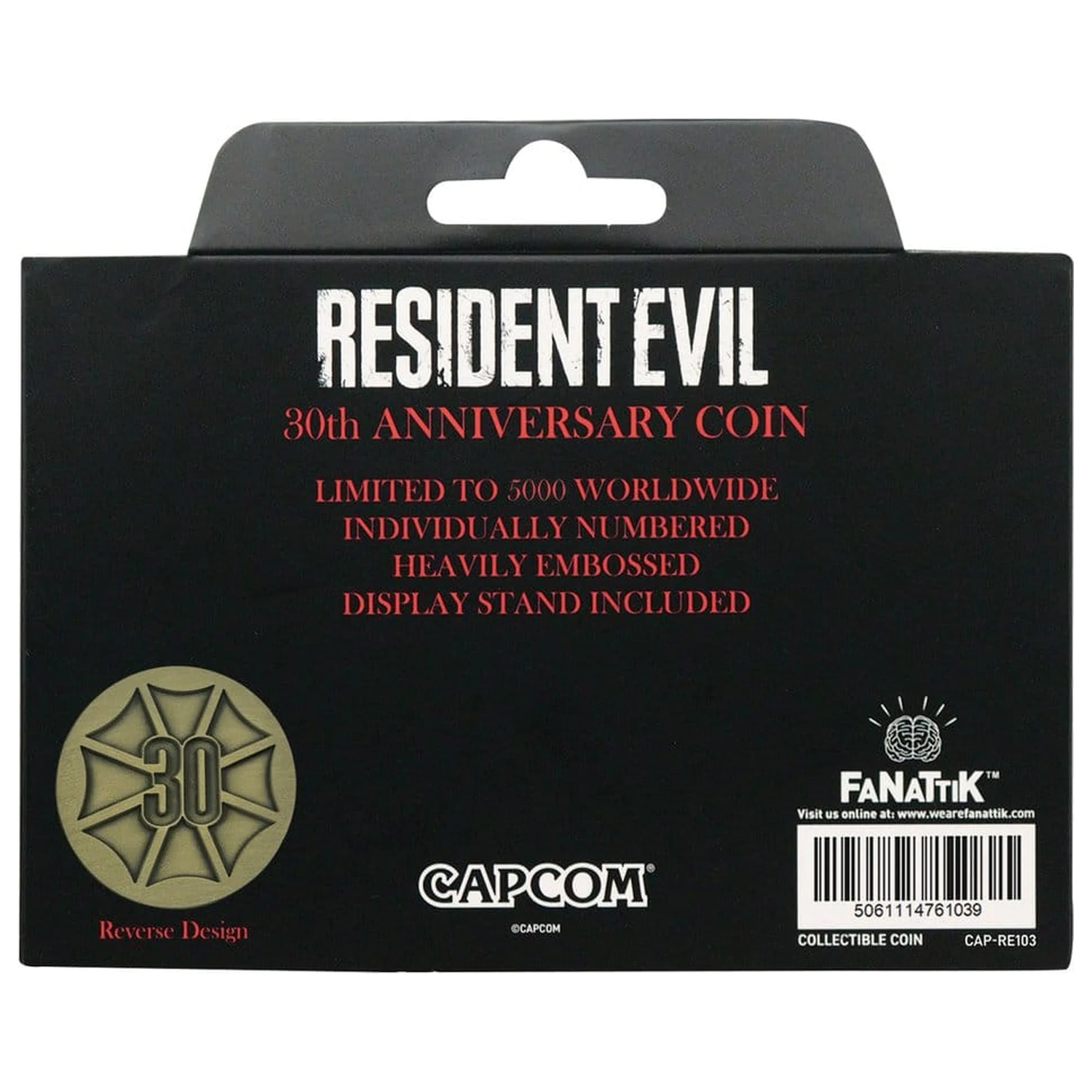 Resident Evil kolekcionarski novčić 30. godišnjica starinski mjed fotografija proizvoda
