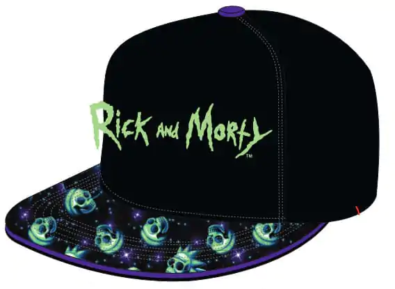 Rick & Morty Šilterica zakrivljenog šilta Neon Logo fotografija proizvoda