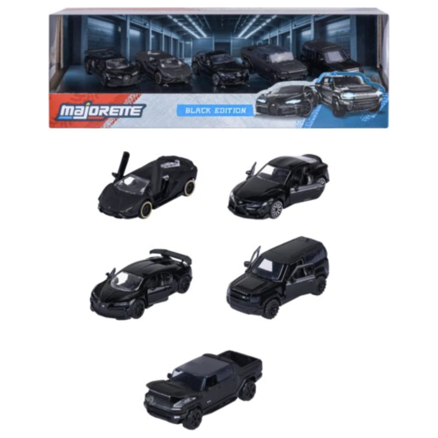 RIDE COOL Black Edition Pakiranje od 5 minijaturnih automobila 1:64 fotografija proizvoda