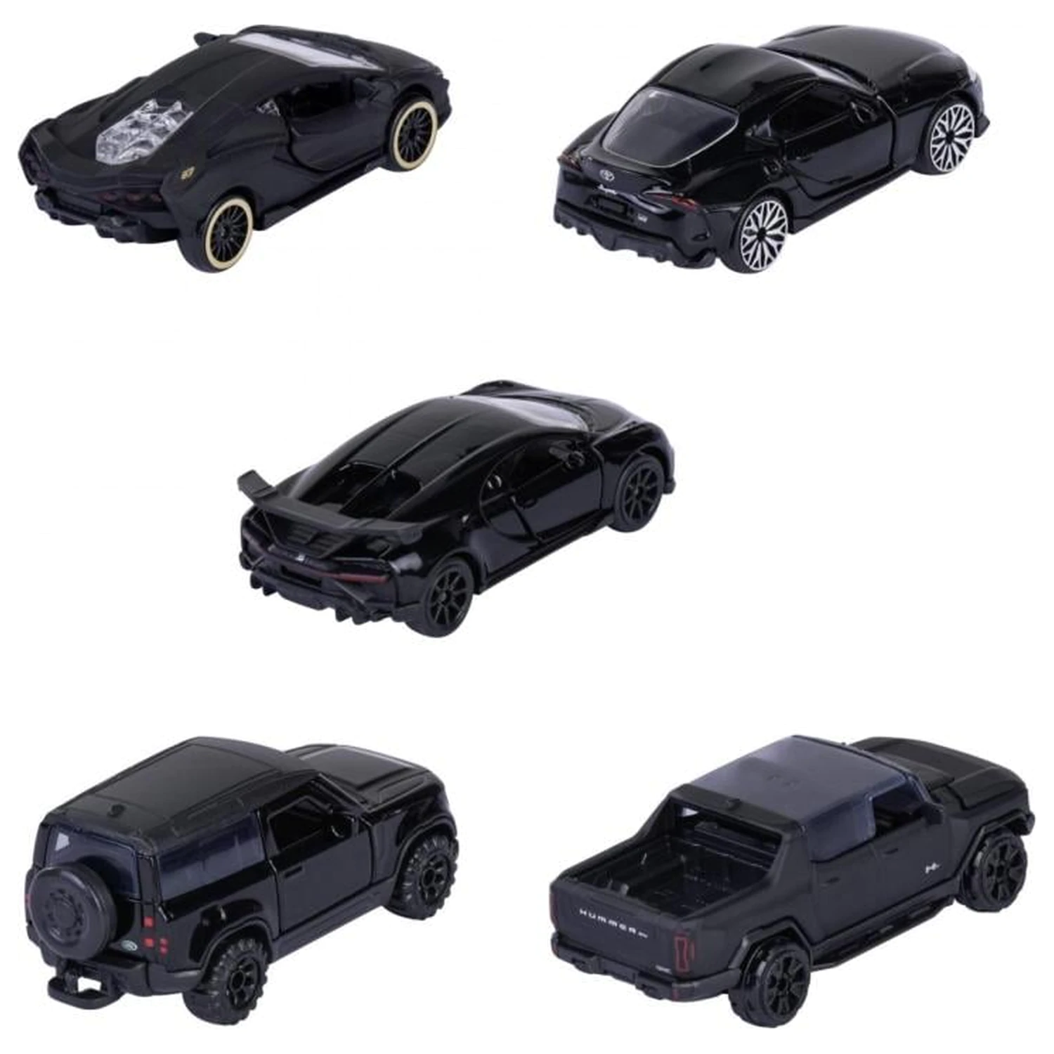 RIDE COOL Black Edition Pakiranje od 5 minijaturnih automobila 1:64 fotografija proizvoda