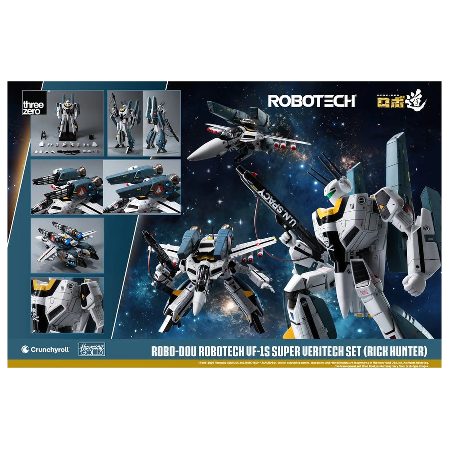 Robotech Robo-Dou akcijska figura VF-1S Super Veritech set (Rick Hunter) 20 cm fotografija proizvoda