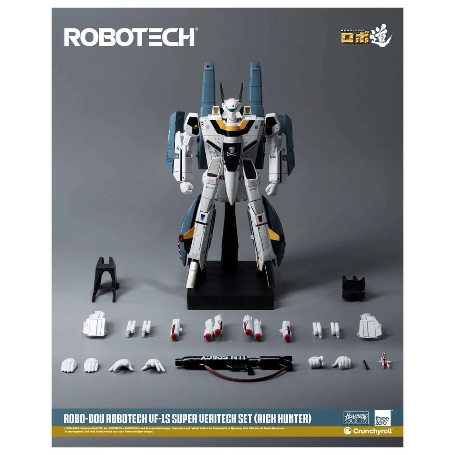 Robotech Robo-Dou akcijska figura VF-1S Super Veritech set (Rick Hunter) 20 cm fotografija proizvoda
