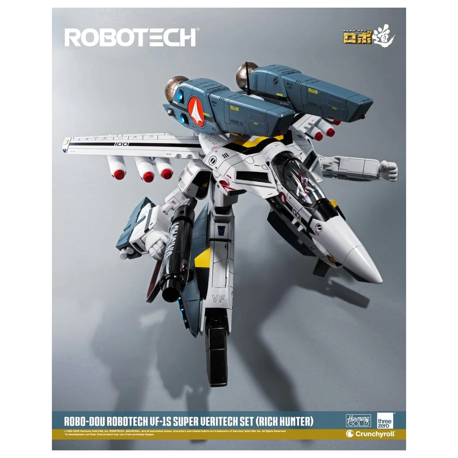 Robotech Robo-Dou akcijska figura VF-1S Super Veritech set (Rick Hunter) 20 cm fotografija proizvoda