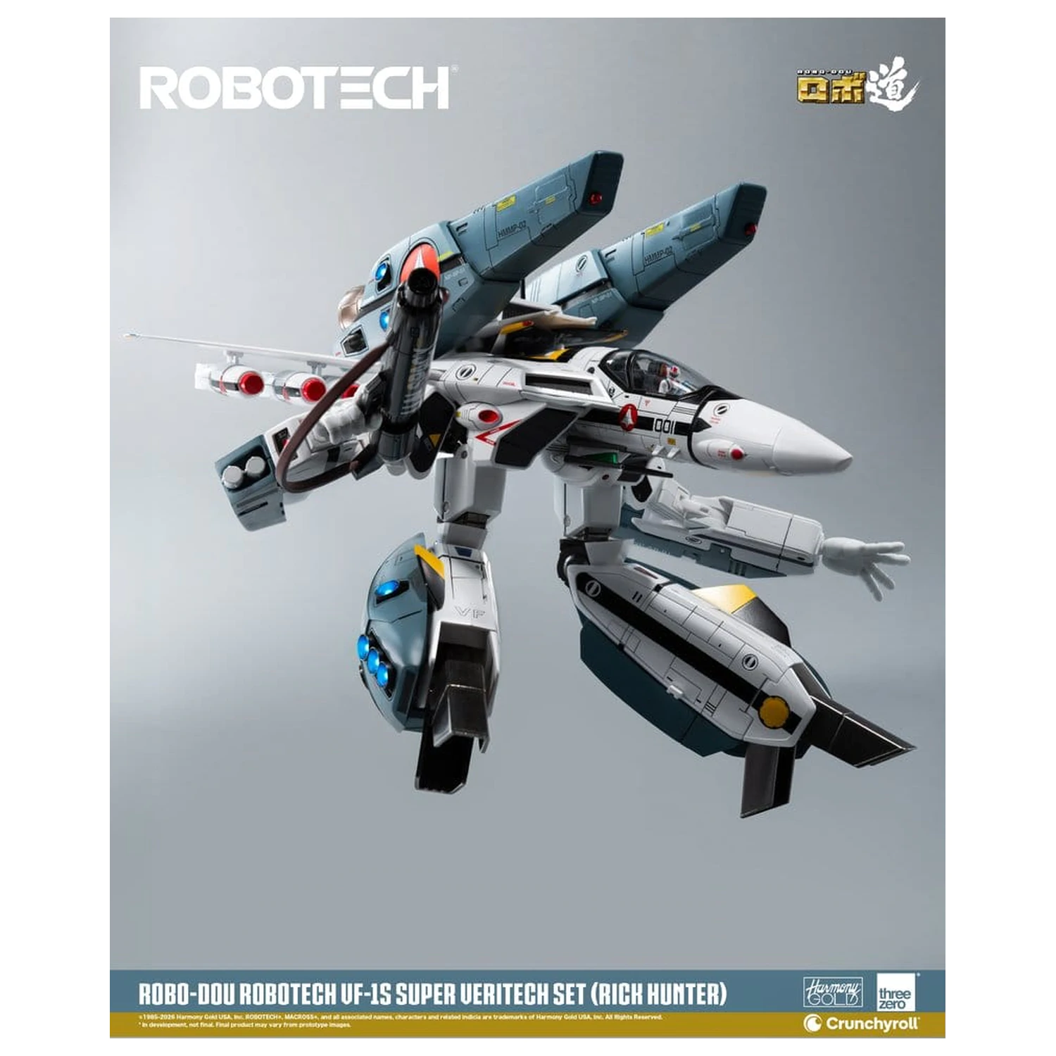 Robotech Robo-Dou akcijska figura VF-1S Super Veritech set (Rick Hunter) 20 cm fotografija proizvoda